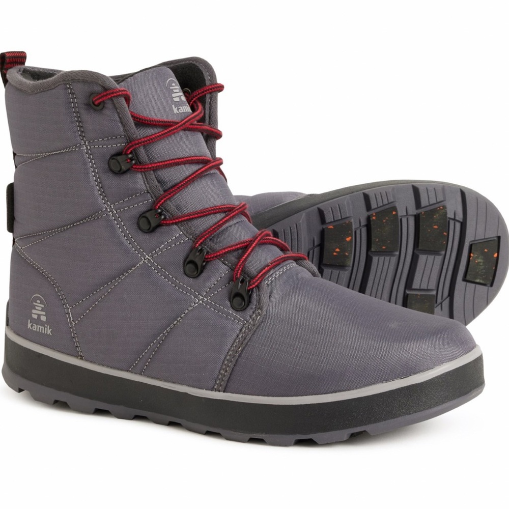 NEW Kamik Men’s Spencer Boot NWT
Size 8.5 Men’s 
Charcoal 
Vibram
Waterproof